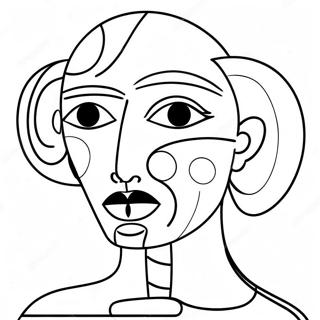 Abstract Pablo Picasso Art Coloring Page 43184-34487