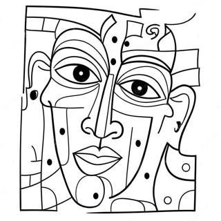 Abstract Pablo Picasso Art Coloring Page 43184-34488