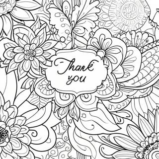 Elegant Thank You Card Coloring Page 43194-34508