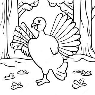 Turkey Hunting Scene Coloring Page 43273-34559