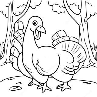 Turkey Hunting Scene Coloring Page 43273-34560