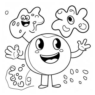 Cute Cartoon Germs Coloring Page 43284-34561