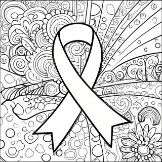 Breast Health Awareness Ribbon Coloring Page 43303-34578