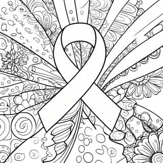 Breast Health Awareness Ribbon Coloring Page 43303-34580