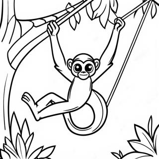 Spider Monkey Coloring Pages