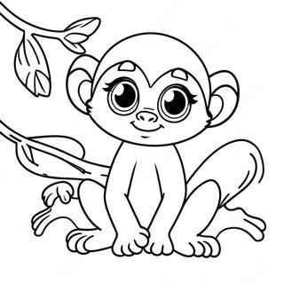 Spider Monkey Coloring Pages