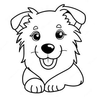 Border Collie Puppy Coloring Page 43343-34606