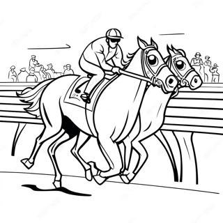 Derby Horse Racing Coloring Page 43363-34634