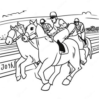 Exciting Derby Race Scene Coloring Page 43364-34621