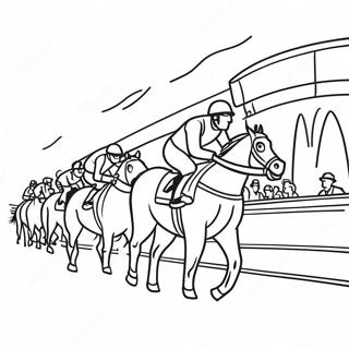 Exciting Derby Race Scene Coloring Page 43364-34623