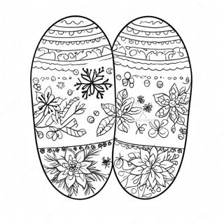 Cozy Mitten With Snowflakes Coloring Page 43384-34642