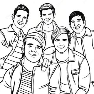 Big Time Rush Band Members Coloring Page 43394-34649