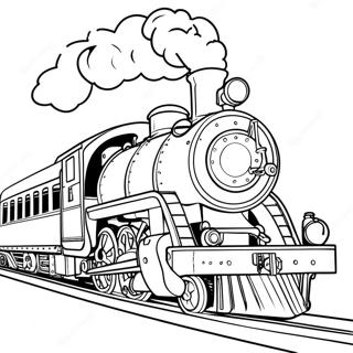 Steam Engine Polar Express Coloring Pages