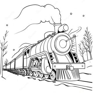 Steam Engine Polar Express Coloring Page 43413-34658