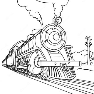 Steam Engine Polar Express Coloring Page 43413-34660