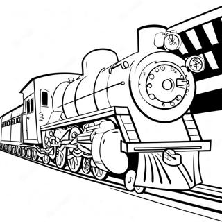 Charming Polar Express Steam Engine Coloring Page 43414-34665