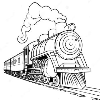 Charming Polar Express Steam Engine Coloring Page 43414-34668