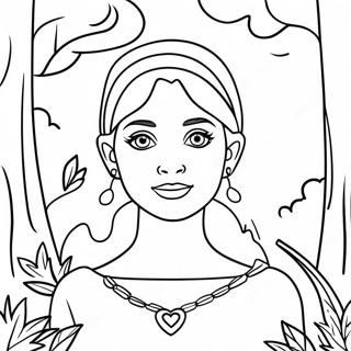 Audrey Descendants In Enchanted Forest Coloring Page 43424-34670