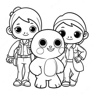 Vivo Character With Friends Coloring Page 43444-34690