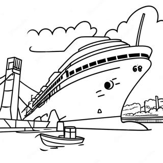 Colorful Panama Canal Coloring Page 43454-34698