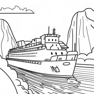 Colorful Panama Canal Coloring Page 43454-34699