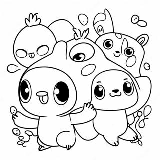 Badanamu Characters In A Fun Adventure Coloring Page 43464-34708