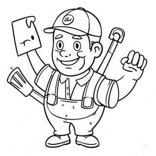 Handyman Hal Coloring Page 43493-34727