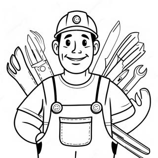 Handyman Hal With Tools Coloring Page 43494-34730