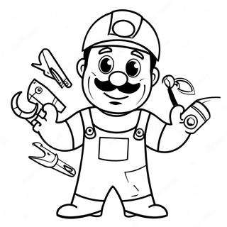 Handyman Hal With Tools Coloring Page 43494-34731