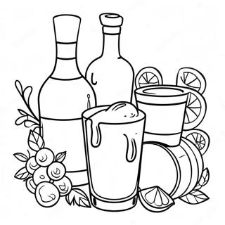 Alcohol Coloring Pages