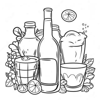 Alcohol Themed Coloring Page 43503-34734