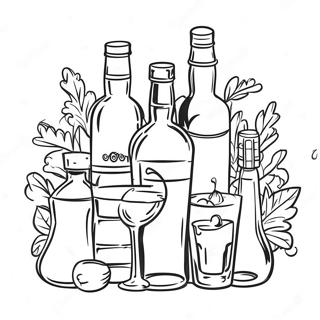 Alcohol Themed Coloring Page 43503-34736