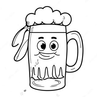 Funny Beer Mug Coloring Page 43504-34738