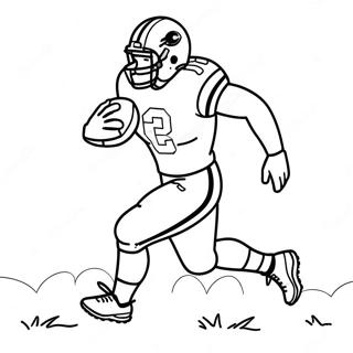 Nick Chubb Running With Football Coloring Page 43514-34746