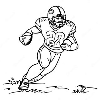 Nick Chubb Running With Football Coloring Page 43514-34747