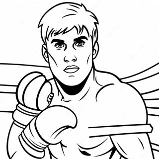 Jake Paul In A Boxing Ring Coloring Page 43534-34761