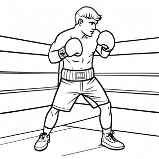 Jake Paul In A Boxing Ring Coloring Page 43534-34762