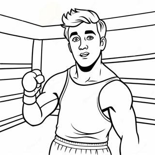 Jake Paul In A Boxing Ring Coloring Page 43534-34763