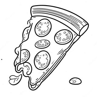 Delicious Pizza Slice Coloring Page 43544-34768