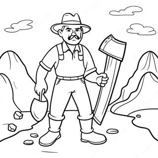 Gold Rush Coloring Pages