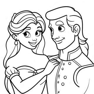 Charming Disney Princess And Prince Coloring Page 43564-34786