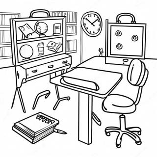 Back To School 2nd Grade Classroom Coloring Page 43583-34794