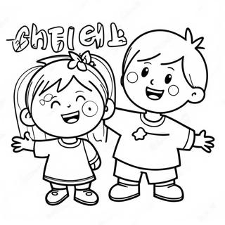 Cheerful 2nd Grade Students Coloring Page 43584-34806