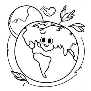 Cute Earth Day Coloring Page 43613-34824