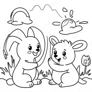 Adorable Animals Celebrating Earth Day Coloring Page 43614-34833