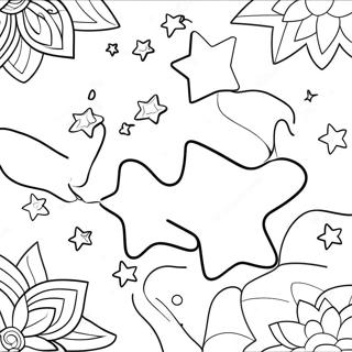 Twinkling Stars Night Sky Coloring Page 43634-34842