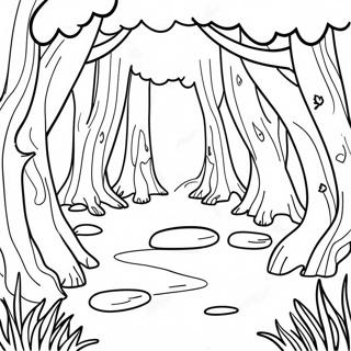 Enchanted Forest Coloring Page 43643-34846