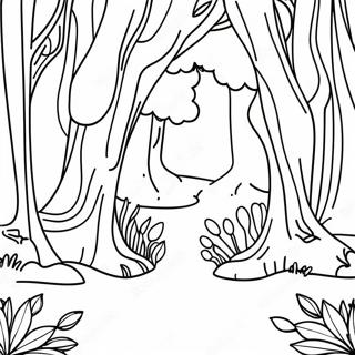 Enchanted Forest Coloring Page 43643-34847