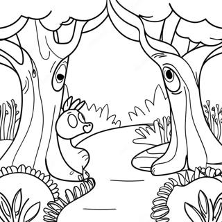 Enchanted Forest Coloring Page 43643-34848