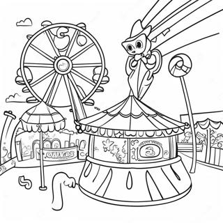 Carnival Funfair Coloring Page 43663-34874